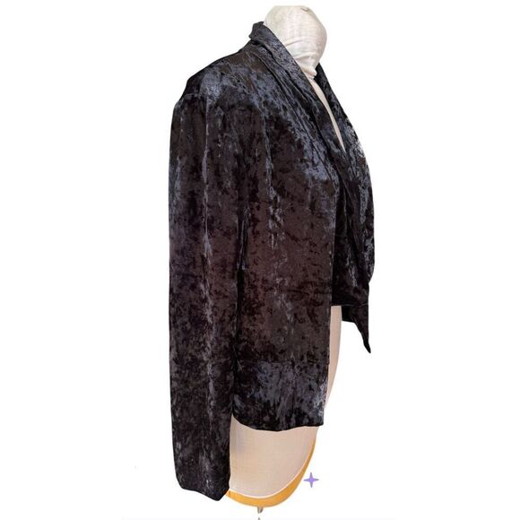 SOHO Apparel Ltd Crushed Velvet Blazer/Jacket Open Front Sz. XL - Picture 2 of 7